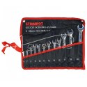 Komplet zestaw kluczy oczkowo - płaskich 6-22mm CR-V chromowy 12 elementów