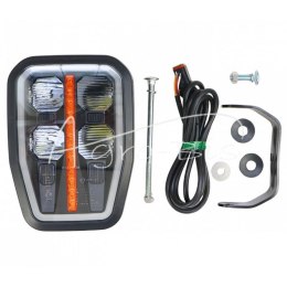 Lampa zespolona, robocza przednia 6-funkcyjna prawa W188 JCB 12V/24V wodoodporna LED kierunek pływający
