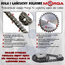 Łańcuch rolkowy Galla 12B-1(R1 3/4 - cala) 5m hartowany MORGA