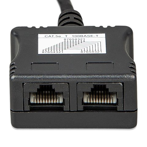 RJ45-splitter 1xRJ45 male/15cm cable/2xRJ45 female