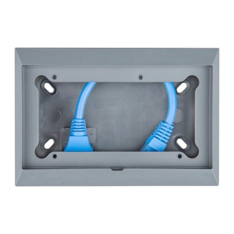 Wall mount enclosure for 65 x 120 mm GX-panels with 90 degr. RJ45 socket only Wall mount enclosure for 65 x 120 mm GX-panels with 90 degr. RJ45 socket only