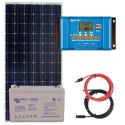 Panel słoneczny 185W i akumulator żelowy 110Ah z regulatorem LCD