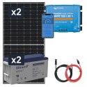 Panel słoneczny 2x455W i akumulator żelowy 2x150Ah z regulatorem MPPT 24V