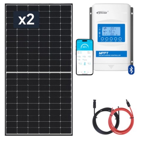 Panel słoneczny 2x455W z regulatorem 30A MPPT Panel słoneczny 2x455W z regulatorem 30A MPPT