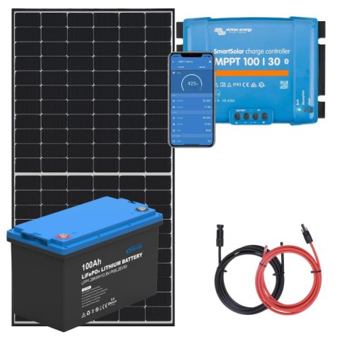 Panel słoneczny 455W i akumulator LiFePO4 100Ah z regulatorem MPPT Panel słoneczny 455W i akumulator LiFePO4 100Ah z regulatorem MPPT