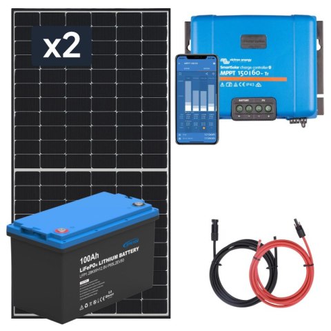 Panel słoneczny 910W i akumulator LiFePO4 100Ah z regulatorem MPPT Panel słoneczny 910W i akumulator LiFePO4 100Ah z regulatorem MPPT