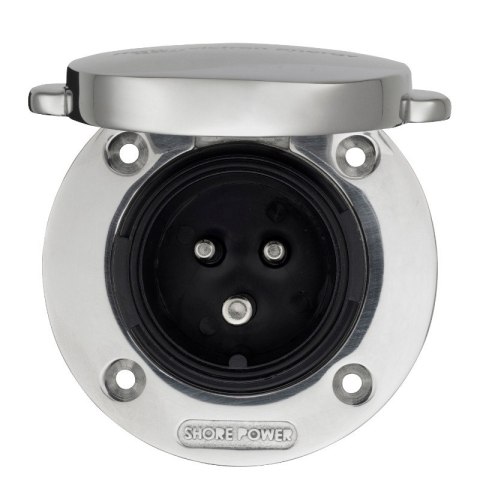 Power Inlet 32A stainless steel with cover