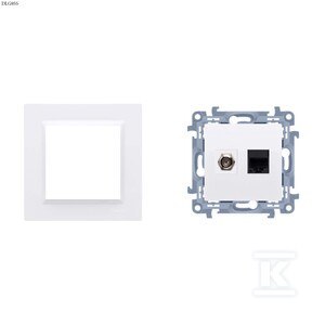 GN.1-KR.ANTEN.TYP F RJ45 KAT.5E BIAŁE S