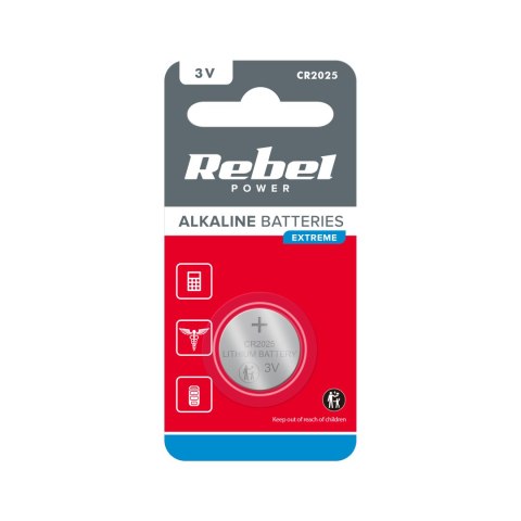 Bateria REBEL EXTREME CR2025 1szt/blist. Bateria REBEL EXTREME CR2025 1szt/blist.