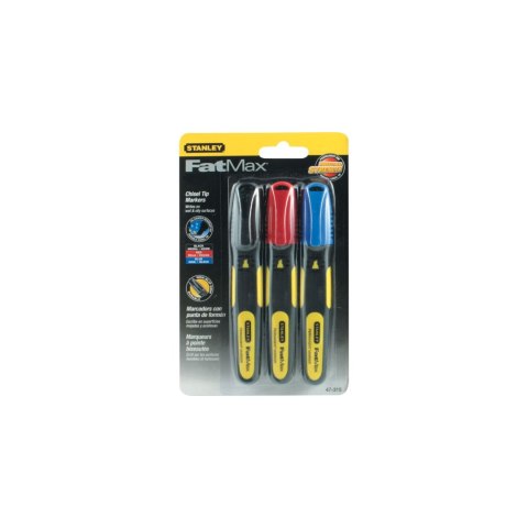473150 Markery zestaw - 3 elementy, kolorowe, Stanley FatMax 0-47-315 473150 Markery zestaw - 3 elementy, kolorowe, Stanley FatMax 0-47-315