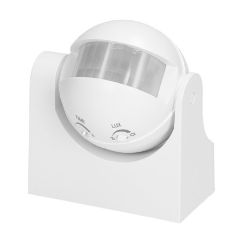 Czujnik ruchu 180st., pionowa regulacja, IP44, 1200W, biały Czujnik ruchu 180st., pionowa regulacja, IP44, 1200W, biały