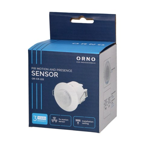 Czujnik ruchu i obecności 360st. IP20, 1200W, do sufitów podwieszanych, 3 sensory Czujnik ruchu i obecności 360st. IP20, 1200W, do sufitów podwieszanych, 3 sensory