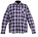 LPKF22XL Koszula flanelowa w kratę, granatowa, H:188-194, C:116-120, 2XL, LP