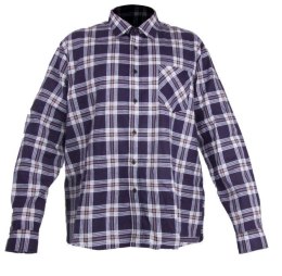 LPKF22XL Koszula flanelowa w kratę, granatowa, H:188-194, C:116-120, 2XL, LP