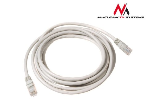 MCTV-647 Przewód, kabel patchcord UTP 5e wtyk-wtyk 10 m szary Maclean MCTV-647 Przewód, kabel patchcord UTP 5e wtyk-wtyk 10 m szary Maclean