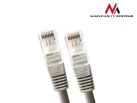 MCTV-657 Przewód, kabel patchcord UTP cat6 wtyk-wtyk 1 m szary Maclean MCTV-657 Przewód, kabel patchcord UTP cat6 wtyk-wtyk 1 m szary Maclean