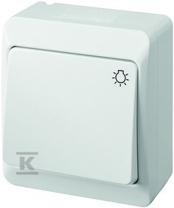 ŁĄCZ.ŚWIATŁO N/T IP44 BIAŁY HERMES