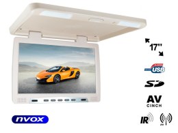 Monitor podwieszany podsufitowy lcd 17cali cali led ir fm usb sd